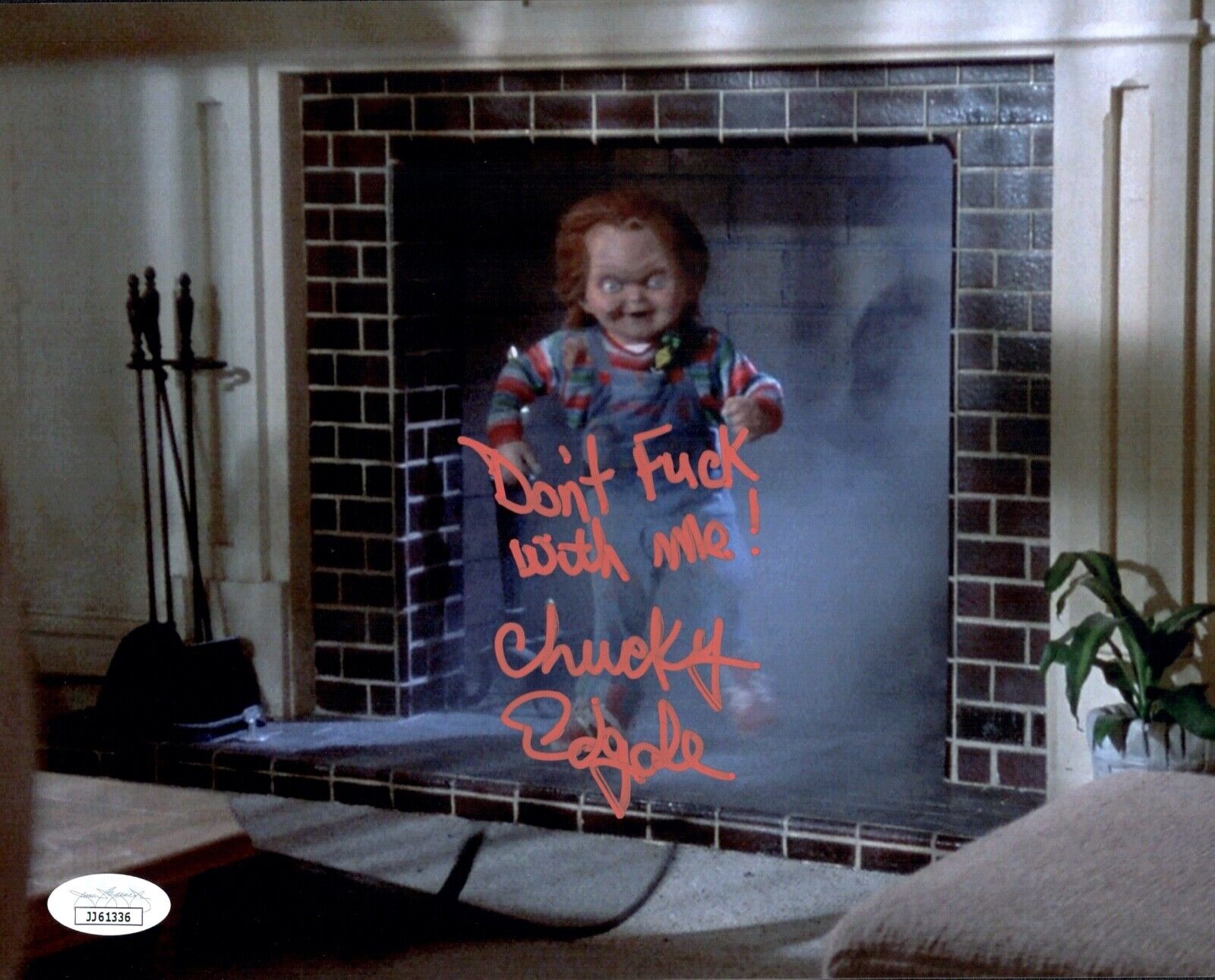 ED GALE Signed CHUCKY 8x10 Photo Poster painting Child's Play In Person Autograph JSA COA Cert