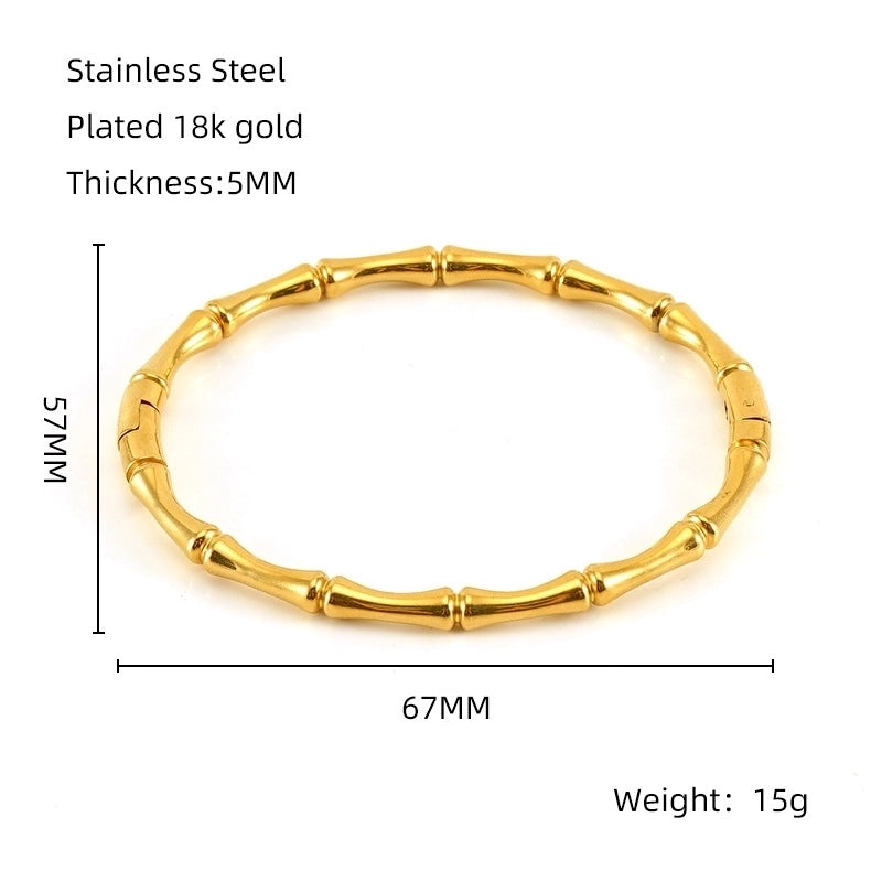 Solid Color 304 Stainless Steel Bangle In Bulk