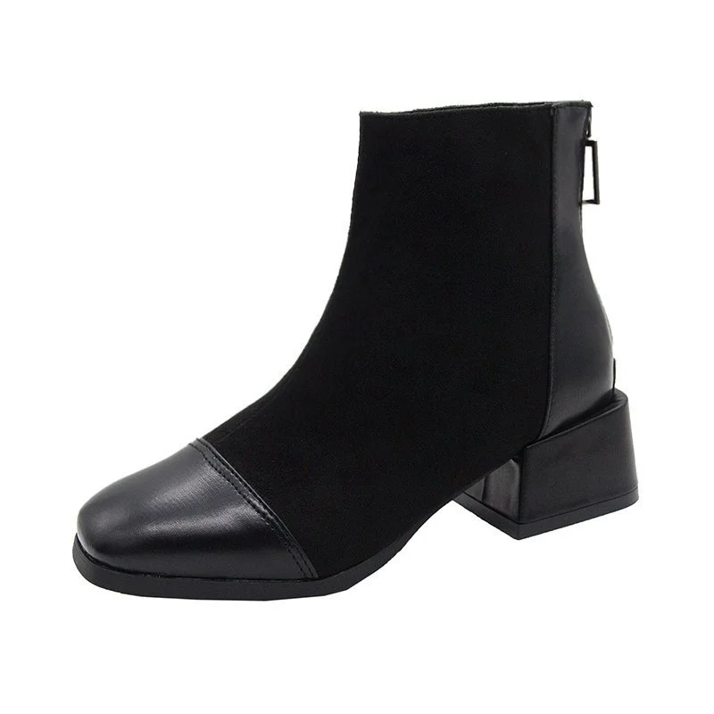 Breakj Breakj Boots Women's Autumn 2025 British Style Coarse And Retro Short Boots Before The Zipper Boots Children Retro Style Increased