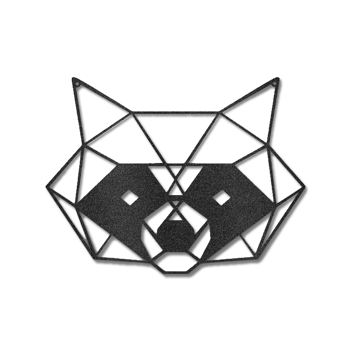 Geometric Raccoon Customized Metal Sign