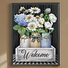 5D DIY Full Square Drill Partial AB Drill Diamond Painting Flower Decor 35x45cm
