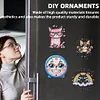 12 STÜCKE 2d flache DIY Diamant Kunst Kühlschrank Aufkleber für Wohnkultur (Wecker)