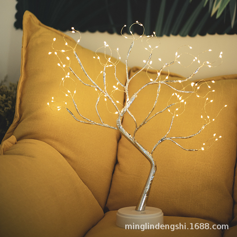

108LEDs Touch Sensor Copper Wire Nightlight Tree Color Decorative Light, 501 Original