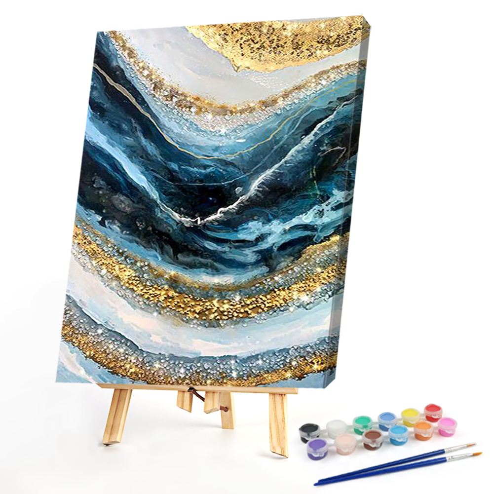 

40*50CM - Paint By Numbers - Gold Foil Painting, 501 Original