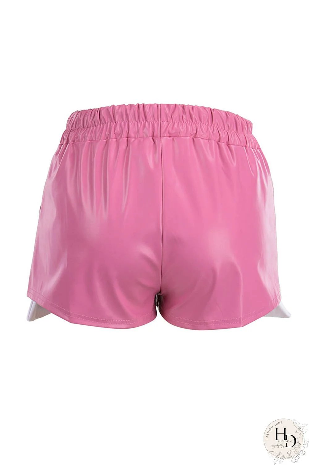 Yellow Sexy Solid Patchwork Regular High Waist Conventional Solid Color Shorts