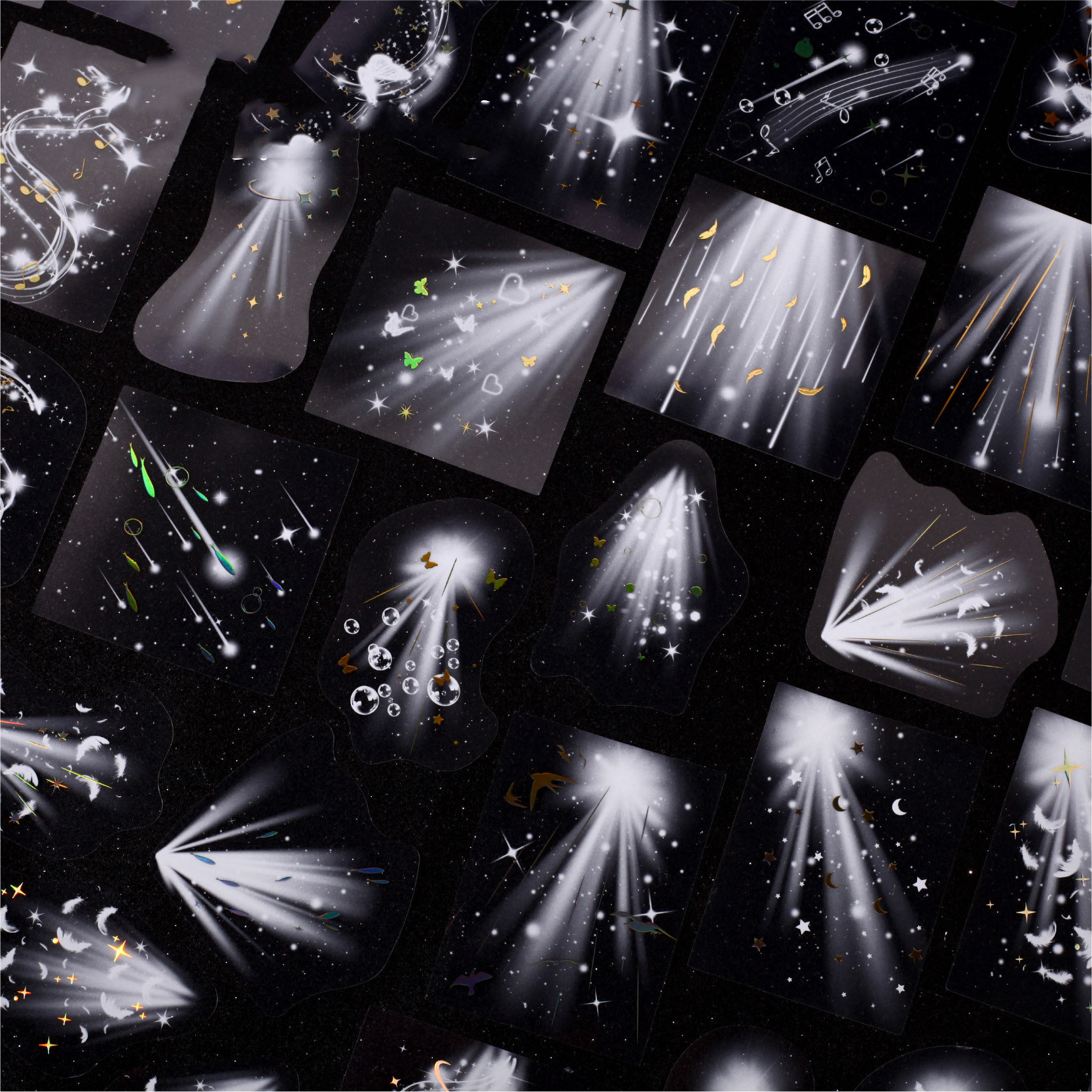 PET 스티커 - 팬텀 라이트 플로팅 시리즈 빈티지 스타 라이트