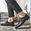 Men Business Metal Buckle Non Slip Soft Leather Dress Shoes -Dress Shoes