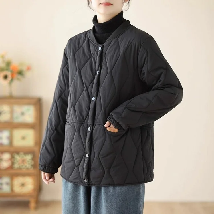 Athvotar Athvotar Down Cotton Coat Women's Coat Winter Loose Thin Cotton Robes New Women's Clothing Short-Term Warm Cotton Clothes