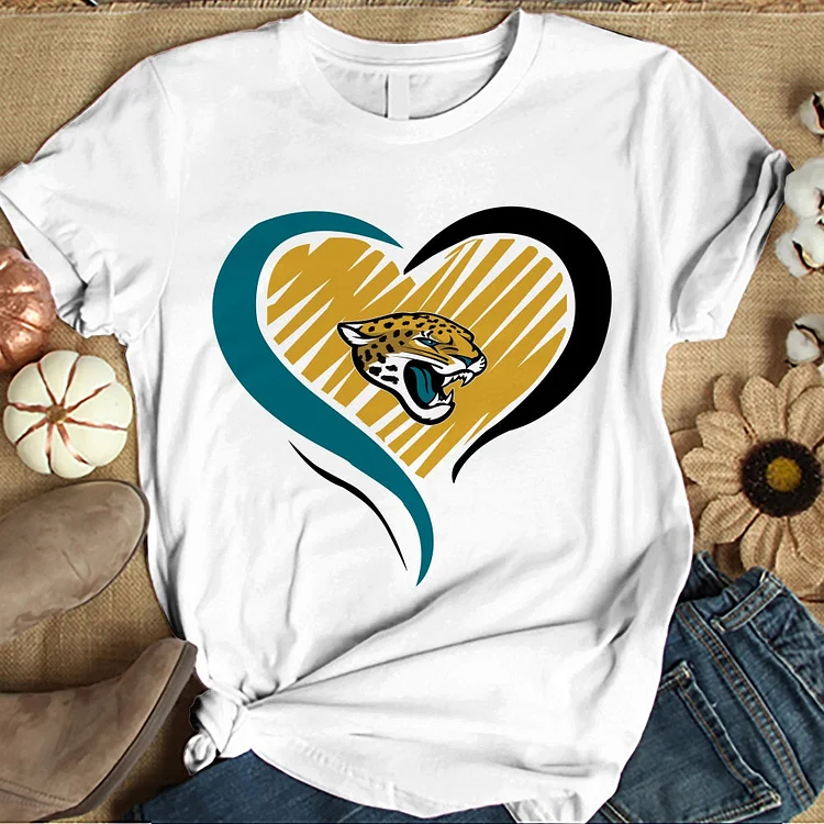 Jacksonville Jaguars Women's White Relaxed T-Shirt