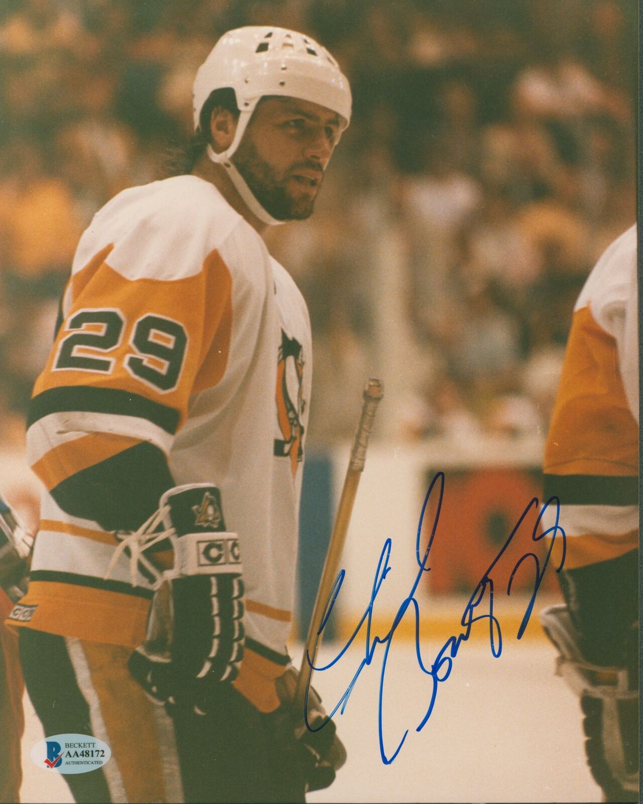 Penguins Phil Bourque Authentic Signed 8x10 Photo Poster painting Autographed BAS #AA48172