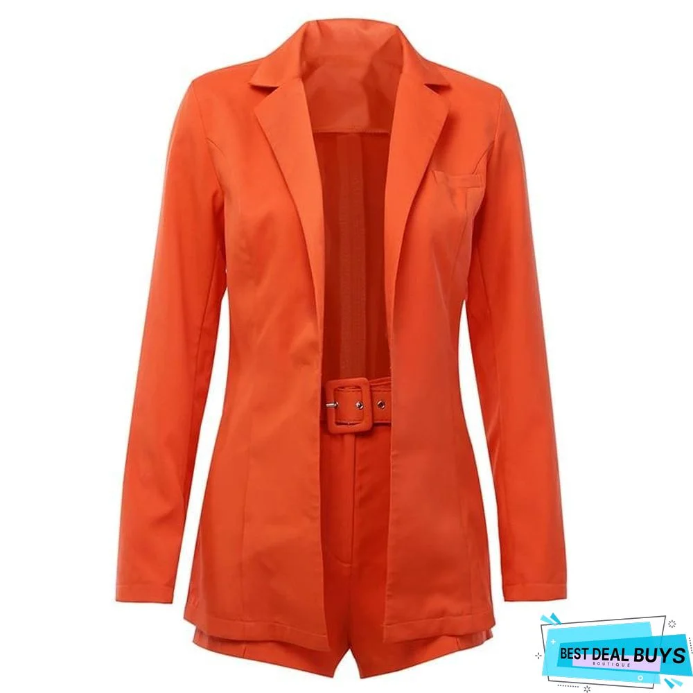British-Style Small Suit Jacket Shorts Suit Women OL Casual Formal Suit