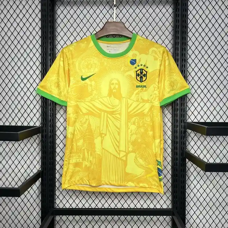 2024 Brazil Special Edition Yellow Soccer Jersey