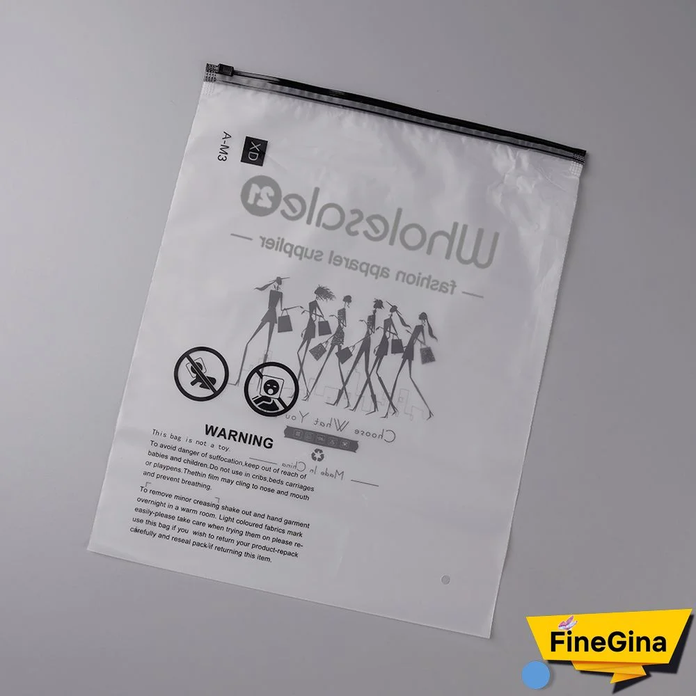 Custom White Clothing Packaging Bags With Logo(100PCS)