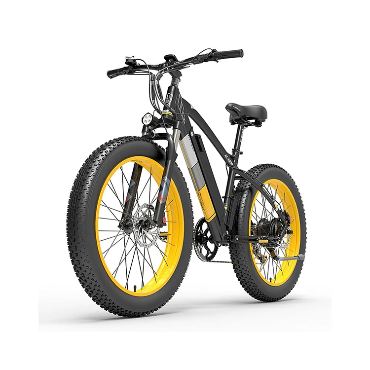 LANKELEISI XC4000 Electric Bike 26*4.0 Inch Fat Tires 1000W Motor 40Km/h Max Speed 48V 17.5Ah Battery Shimano 7 Speed 120Km Range 180Kg Max Load