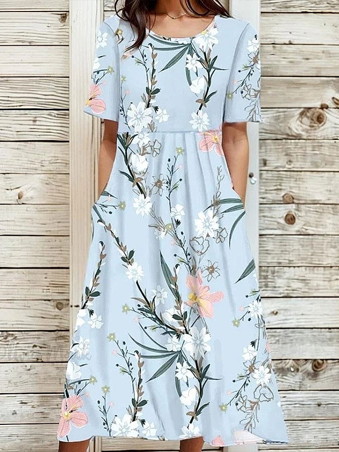 Women's floral print casual dress