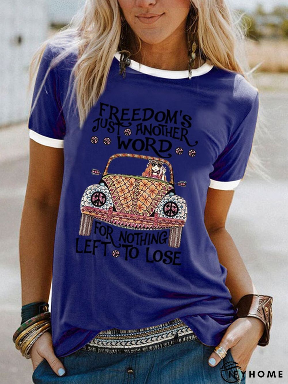 Printed Short Sleeve Casual Modal T-shirt | IFYHOME