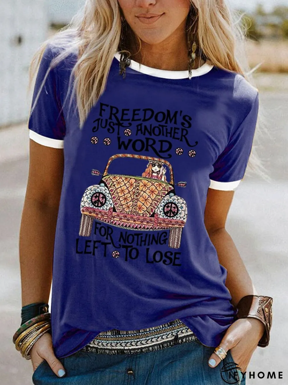 Printed Short Sleeve Casual Modal T-shirt | IFYHOME