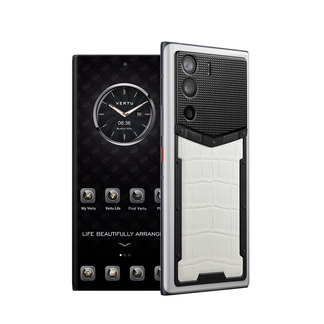 VERTU METAVERTU ALLIGATOR LEATHER CREAMY WHITE 5G WEB3 PHONE
