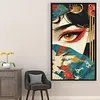 Fan Geisha Full Stamped Cross Stitch 14CT 2-Strand 40x70cm