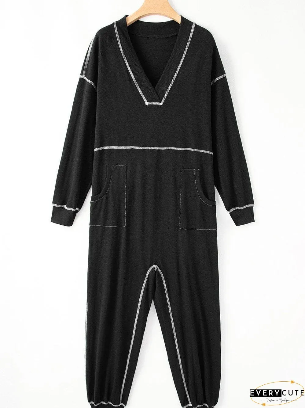 Flattering Maxi Dress with Contrasting Stitches