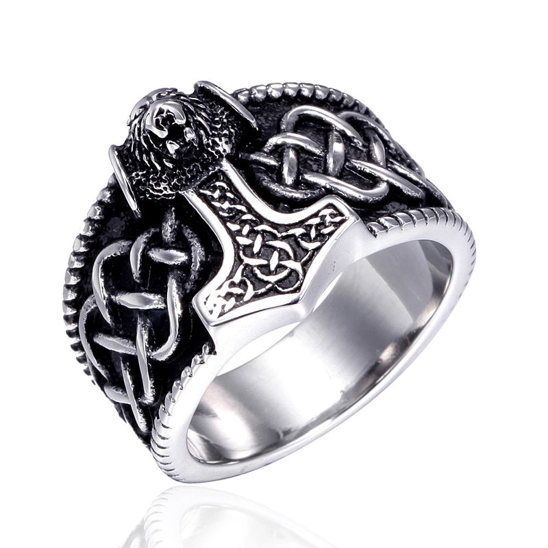 Vintage Style Geometric Titanium Steel Polishing None None Men’S Rings