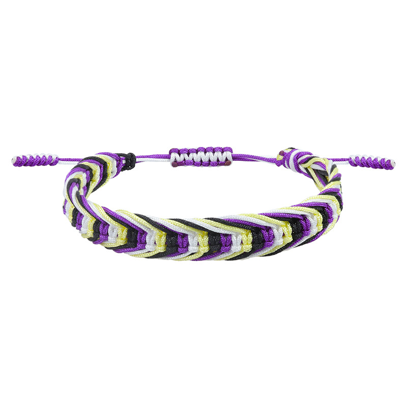 Comstylish Non-binary Flag Inspired Handwoven Bracelet