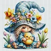 (Multi Style)Gnome Holding A Duckling-Full Embroidery 3 Strands 11CT Stamped Cross Stitch-50*50CM