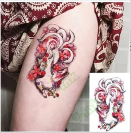 Waterproof Temporary Tattoo Sticker Sexy Thigh Love Sick English Words Gothic Water Transfer Fake Tatto Flash Tatoo for Women