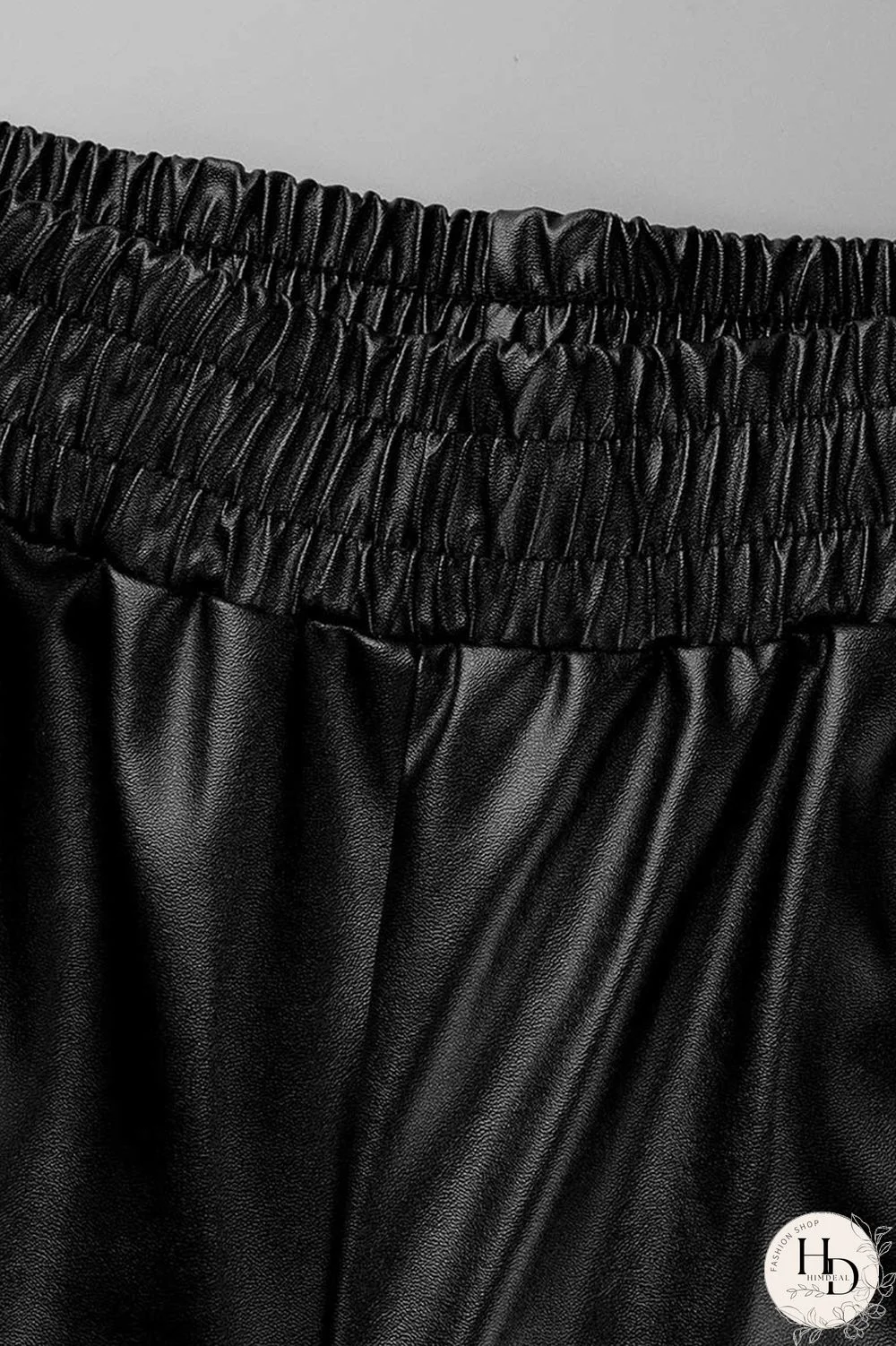 Black Fashion Casual Solid Patchwork Slit Regular High Waist Trousers