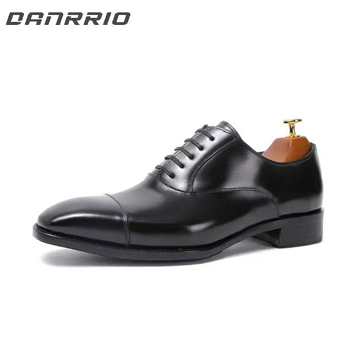 DANRRIO Italy Horsehide Oxfords Business Triple Joint Handmade Leather Shoes DANRRIO.COM DANRRIO