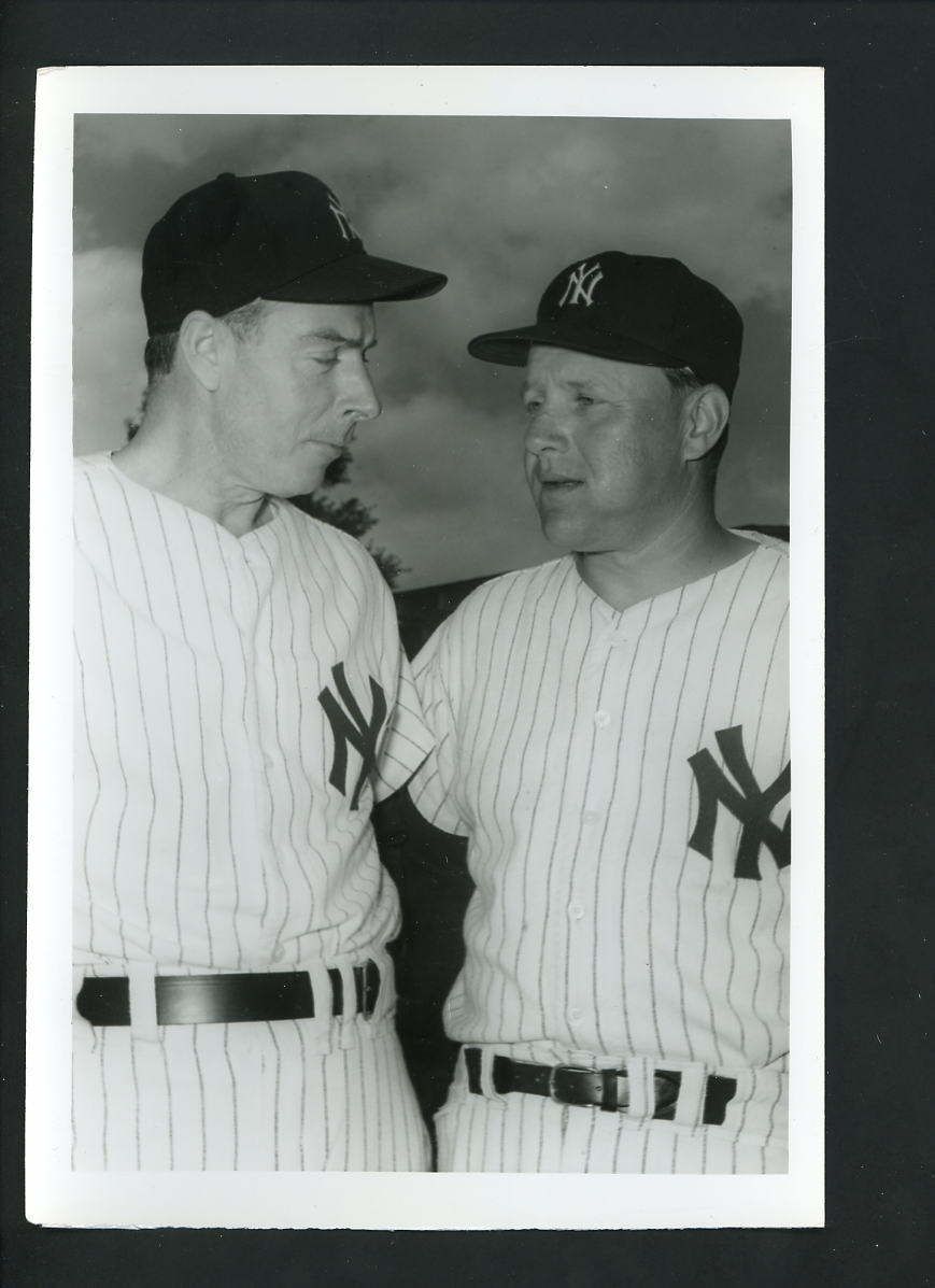 Joe DiMaggio & Ralph Houk Press Original Photo Poster painting by Don Wingfield Yankees