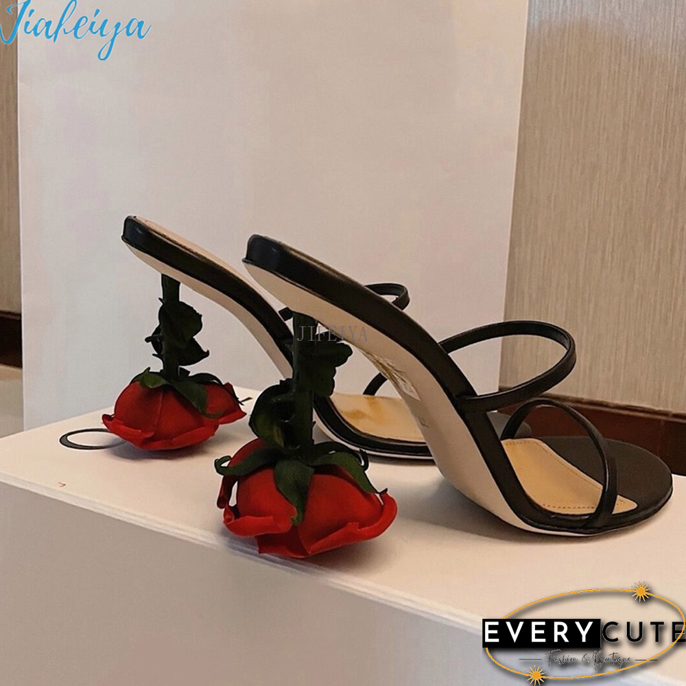 Fashion Ladies Rose Flower Sandals