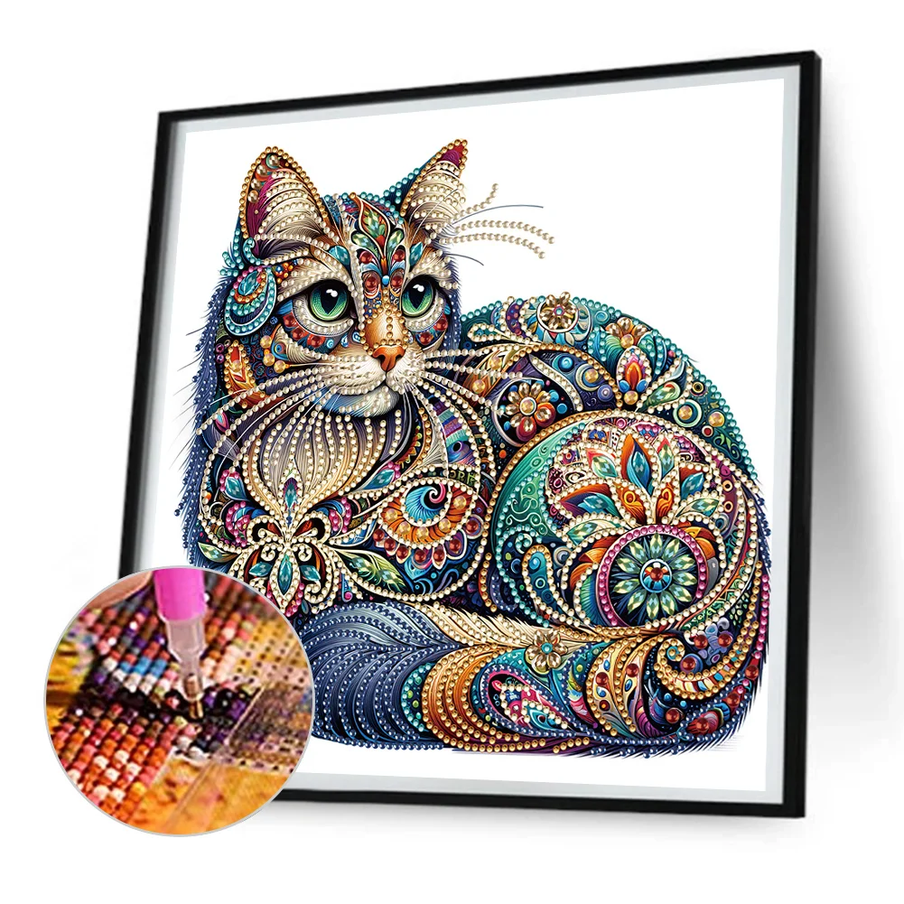 Diamond Painting - Partial Special Shaped Drill - Gorgeous Cat(Canvas|30*30cm)