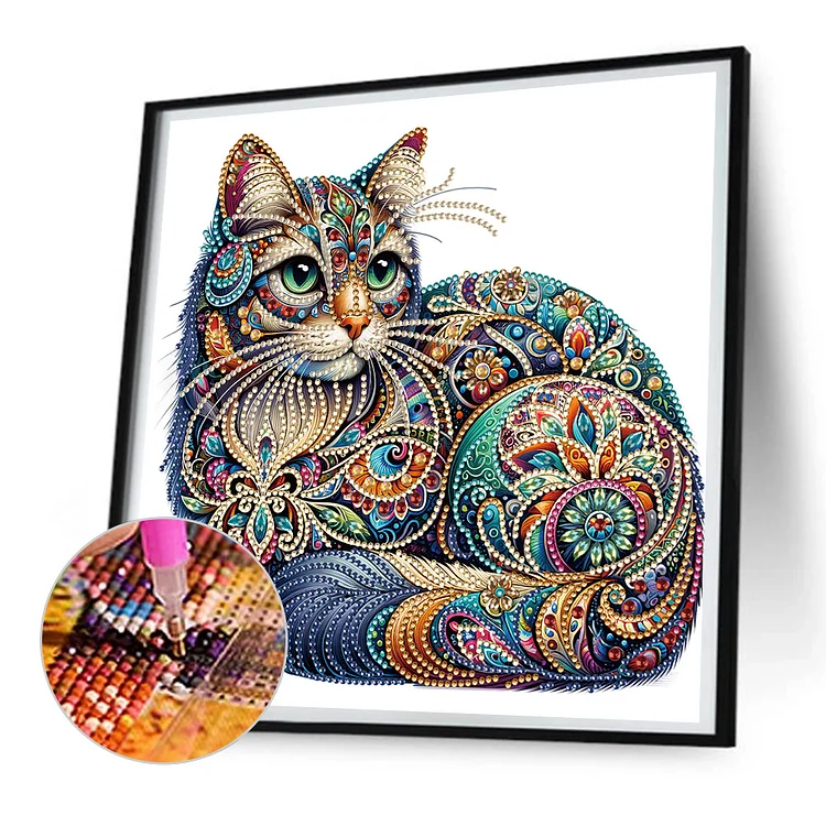 Cat with Gift Diamond Painting – All Diamond Painting