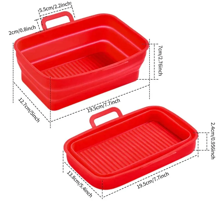 (2023-Christmas Hot Sale) Foldable Air Fryer Silicone Baking Tray
