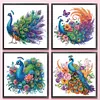 uk.everydayedeals (Limited Stock)4pcs Diamond Painting - Crystal Rhinestone - Peacock(30*30cm)