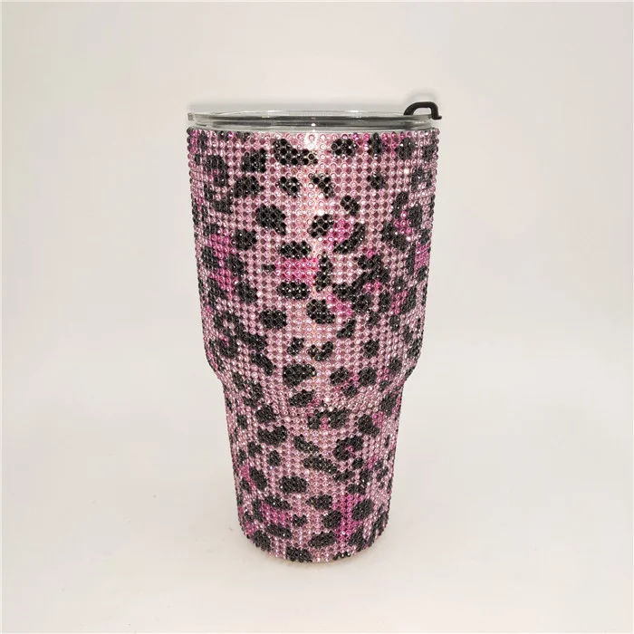 Car Cups - Leopardess Pink 30 oz