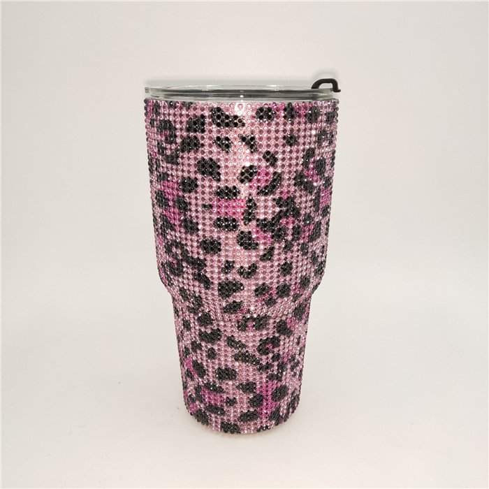 Car Cups - Leopardess Pink 30 oz