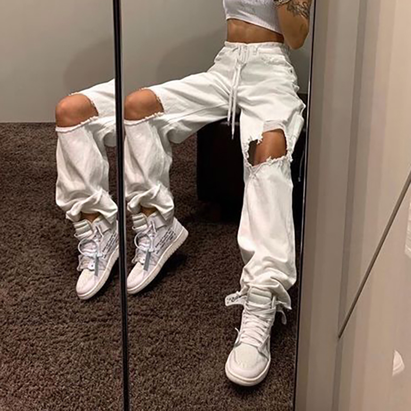 White Baggy Loose casual Jeans