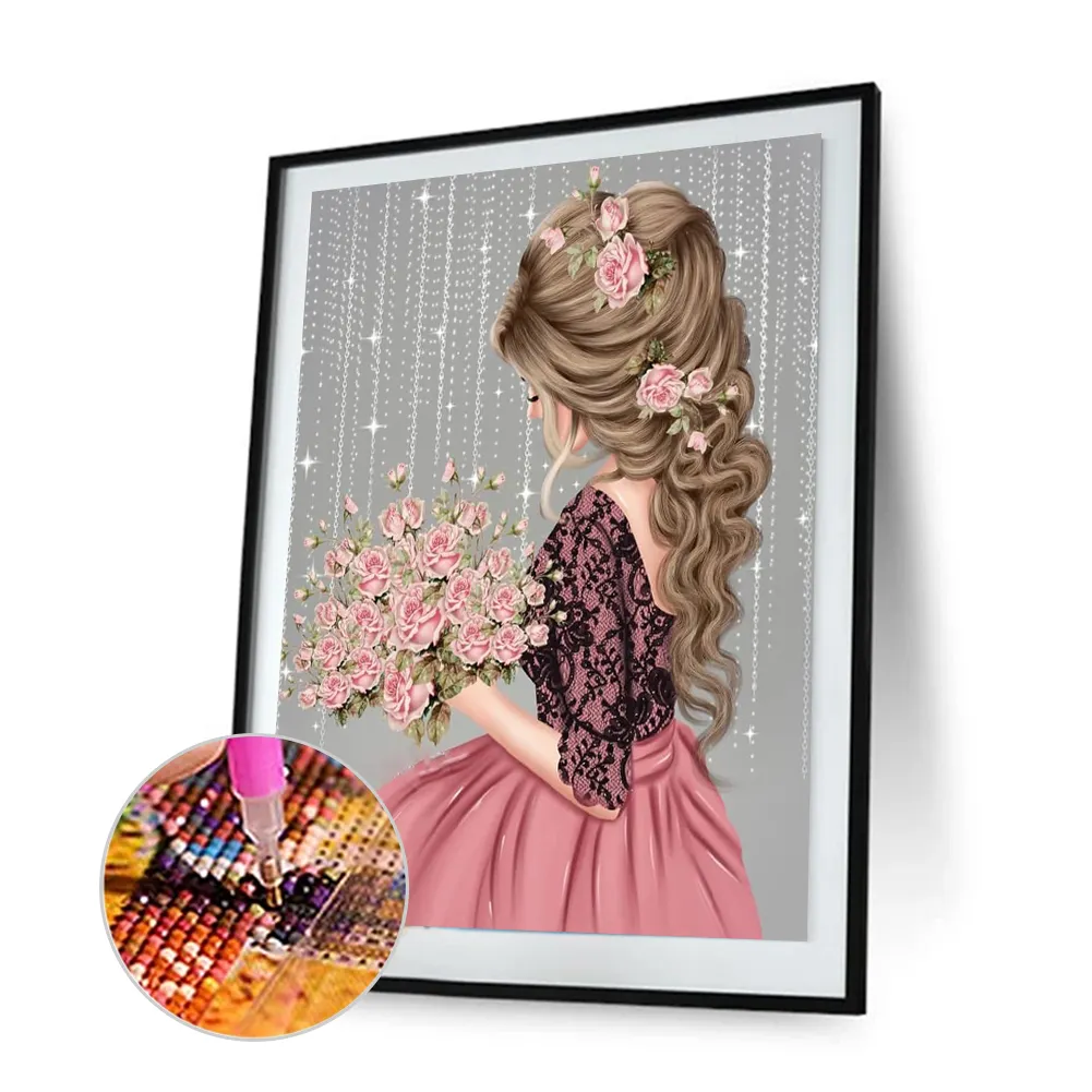 Diamond Painting - Full Round Drill - Girl(30*40cm)