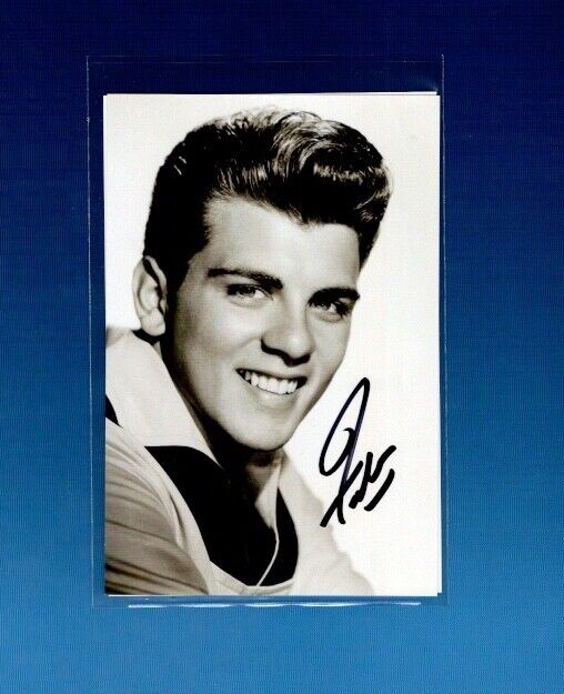 Fabian Autographed Photo Poster painting Actor & Singer Ride The Wild Surf