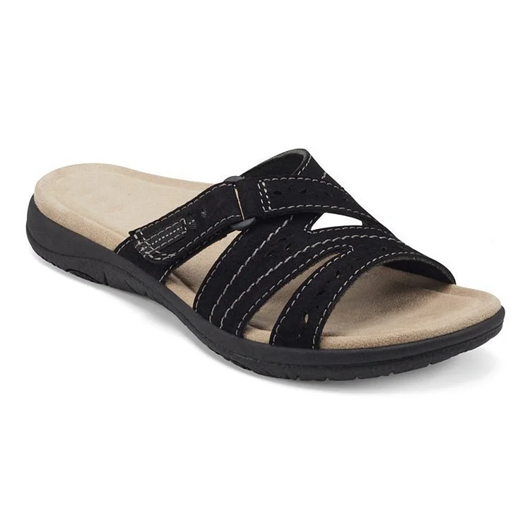 Leather Soft Footbed Orthopedic Arch-Support Sheos