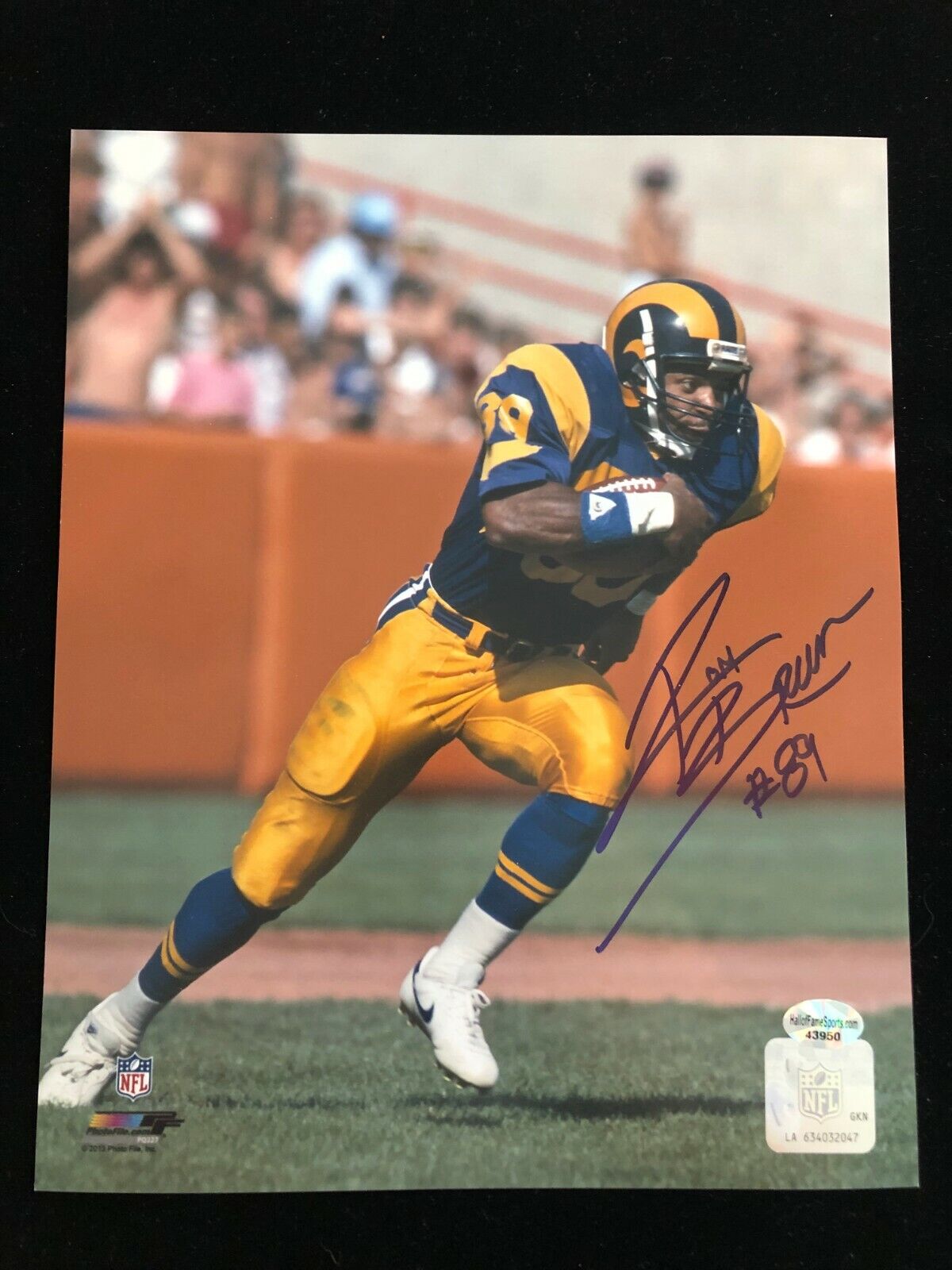 Ron Brown Signed Autographed Photo Poster painting - COA - Los Angeles Rams