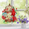 DIY Acrylic Special Shape Diamond Painting Flower Birdcage Ornaments Hanging Kit