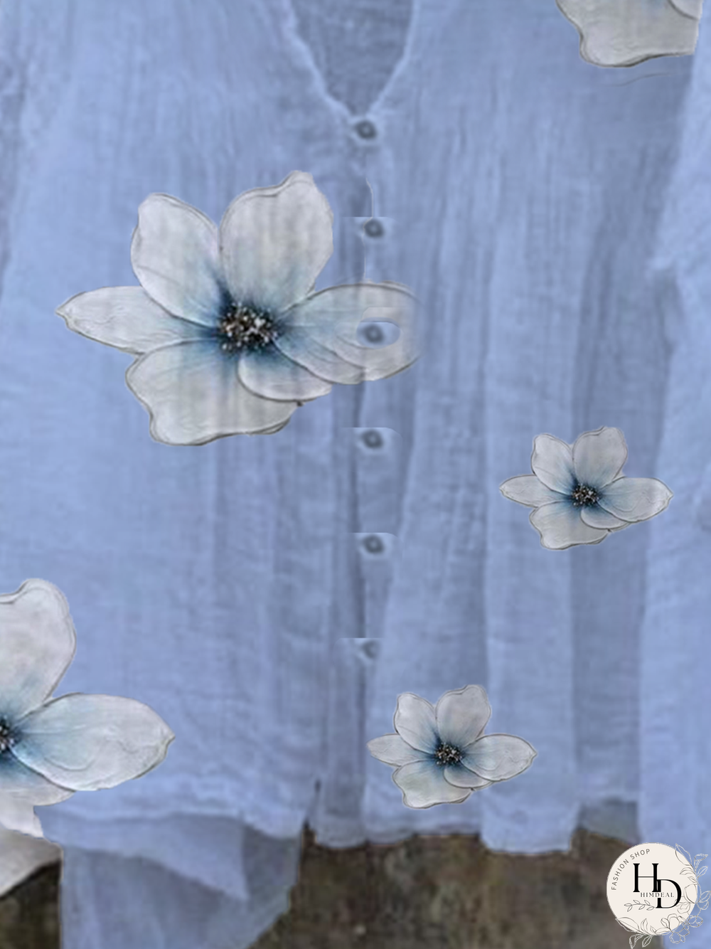 Vintage Buttoned Long Sleeve Blouse