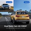 4K Dash Cam Car DVR 1.47In IPS Screen Front Rear Dual Lens Cam Built-In WiFi