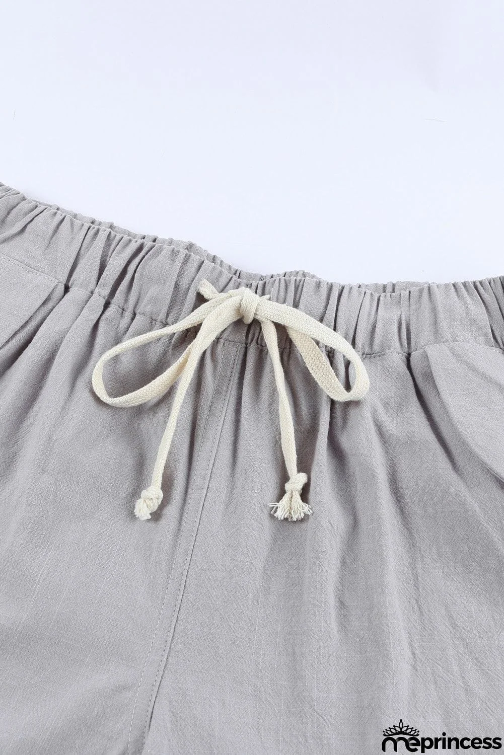 Women Casual Gray Faylin Linen Shorts