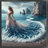 Beach Dress Girl-11CT Stamped Cross Stitch 50*50cm tapestrymarket