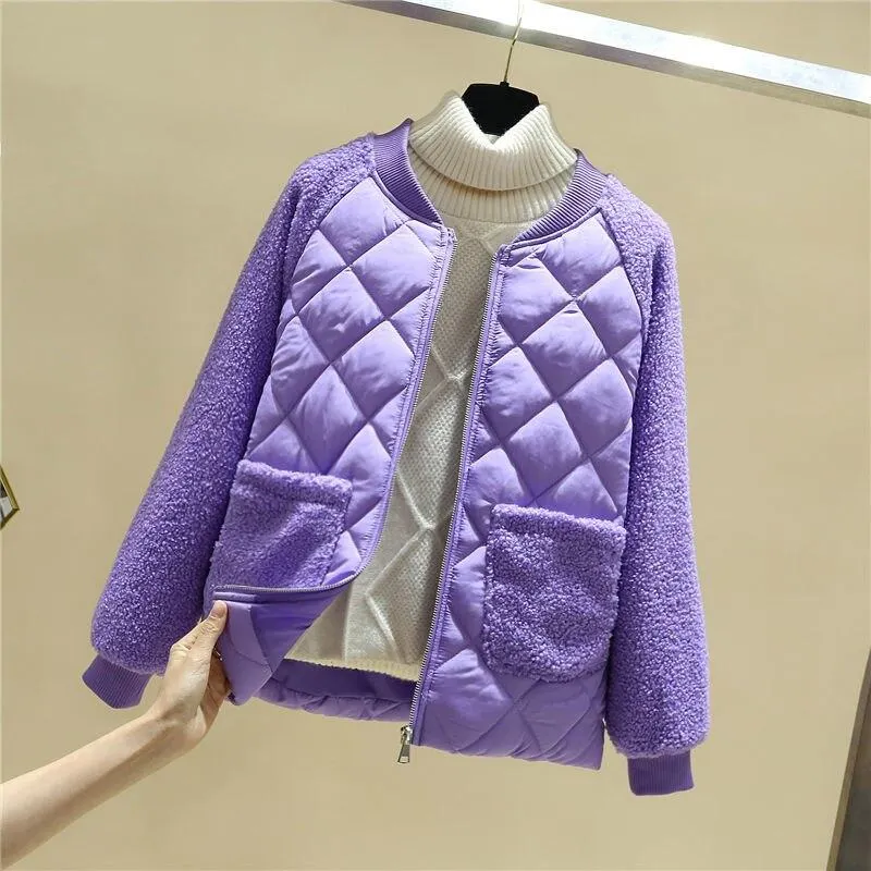 Winter Jackets Women 2021 Casual Solid Thick Warm Jacket Coats Stand Collar Pockets Female Down Outwear Chaquetas Parkas Mujer 1103