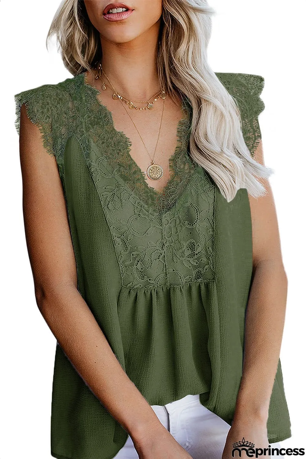 From A Dream Lace Tank Top with Vest